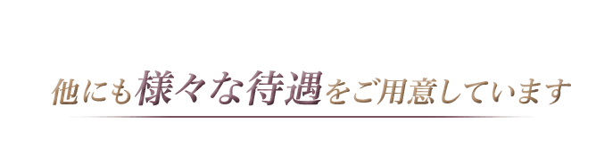 他にも様々な待遇をご用意しています